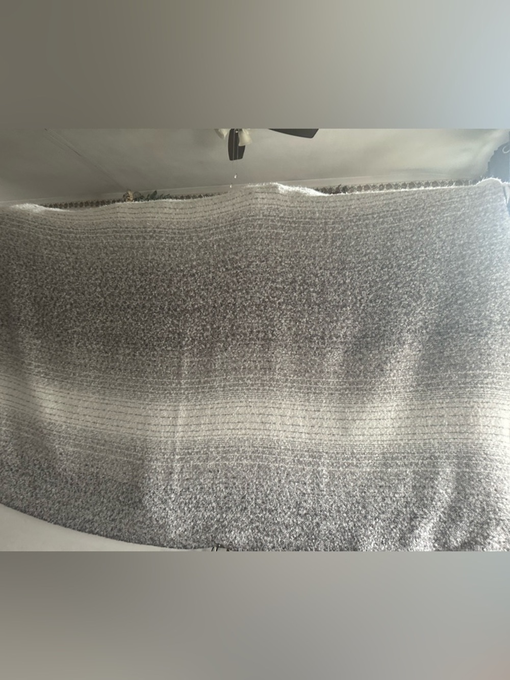 UGG Gray Ombre Plush Knit Throw